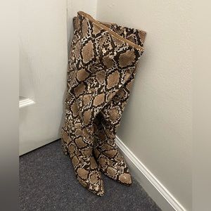 Lulus Snake Print Boots